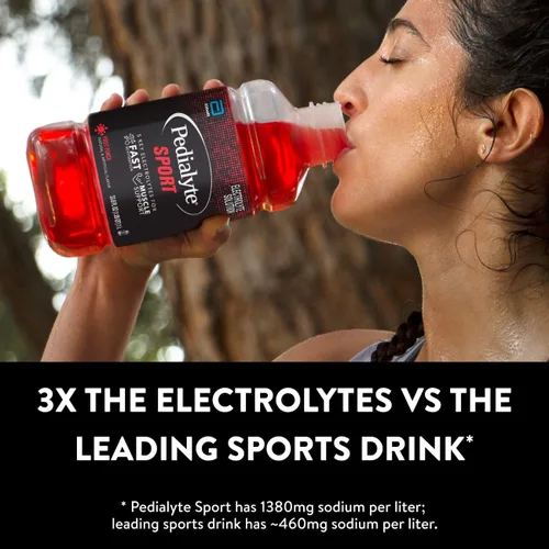 Miniatura 4 de Pedialyte Bebida deportiva con electrolitos, hidratación rápida con 5 electrolitos clave para apoyo muscular antes, durante y después del ejercicio