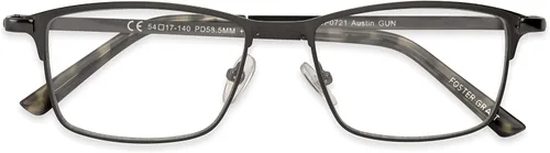 Miniatura 5 de Foster Grant mens Austin Pop of Power Bifocal Style Blue Light Rectangular Reading Glasses