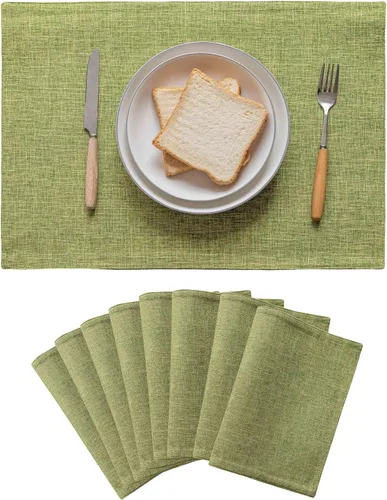 Miniatura 14 de Juego de 6 manteles individuales resistentes al calor para mesa de comedor y cocina de Home Brilliant, manteles individuales para mesa de comedor