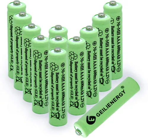 Miniatura 8 de Pilas de luz solar AAA Triple A NIMH 600mAh 1.2V recargables para luces de jardín, control remoto ratones (paquete de 8)