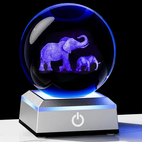 Miniatura 6 de Figura de Escultura 3D de Guepardo en Bola de Cristal con Base de Luz Colorida, Regalos de Guepardo para Mujeres y Hombres en Navidad y Cumpleaños