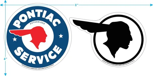 Miniatura 3 de Chief Pontiac General Motors Logo T Shirt Stickers