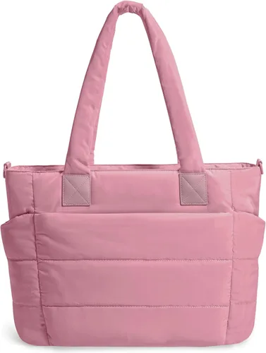 Miniatura 14 de Bolso de mano acolchado para mujer, bolso grande de enfermera, bolso de hombro con cremallera para trabajo y viajes