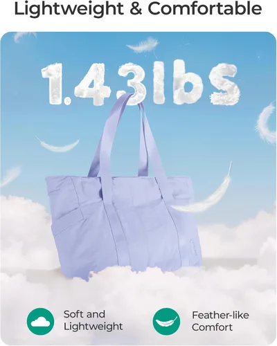 Miniatura 33 de BAGSMART Bolsa de mano para mujer con cremallera, bolsa de gimnasio con compartimentos, bolsa de trabajo para enfermera, baile, bolsa de yoga