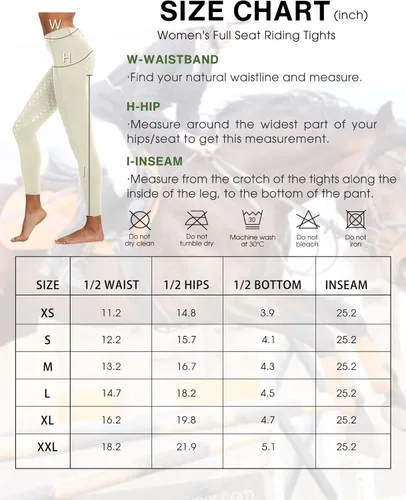 Miniatura 6 de FitsT4 - Mallas de equitación para mujer, de asiento completo, con agarre de silicona, pantalones ecuestres