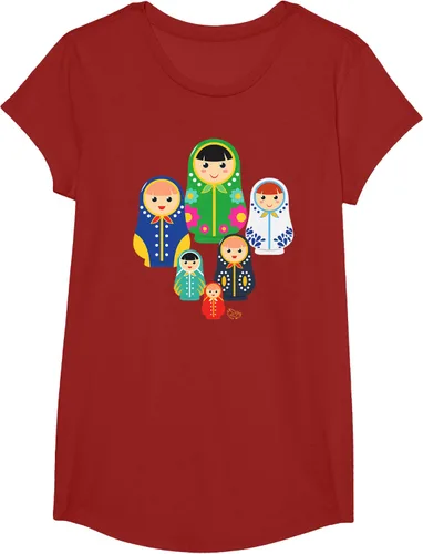 Miniatura 39 de Matryoshka Russian Nesting Dolls, Rusia - Camiseta de regalo, Azul / Patchwork, S