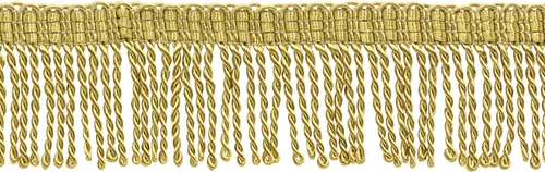 Colección de adornos básicos de 2 pulgadas (2.0 in) con borde fino de lingote (estilo BFT2), oro antiguo #C4 (oro amarillo oscuro) para 5 yardas