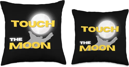 Miniatura 3 de CroftTee Touch The Moon - Almohada de 16 x 16 pulgadas, multicolor