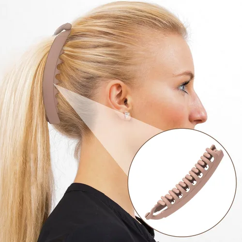 Miniatura 4 de 3 pinzas para el pelo de plátano para mujer, horquilla clásica de doble peine, accesorios antideslizantes para cabello grueso, fino, largo, corto