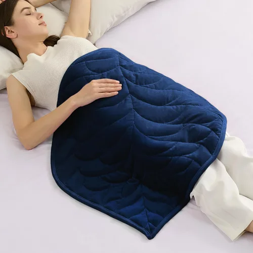 Miniatura 24 de Kaisa Manta con Peso para Adultos (5 libras, 23" x 29"), Manta de Regazo con Peso Suave Lavable a Máquina, Mantas Pequeñas Pesadas con Cuentas