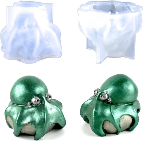 Miniatura 12 de Molde de resina de pulpo, Gasusen 3D de animales marinos grandes, pulpo, moldes de silicona para fundición de resina epoxi, adornos colgantes