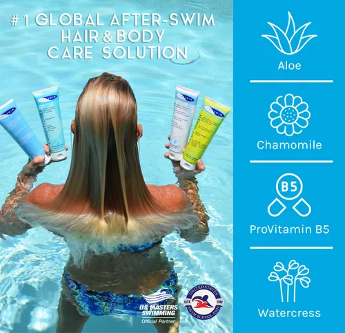 Miniatura 4 de TRISWIM Serious Swimmers Splash Box Lavado corporal después de nadar + champú y acondicionador para nadadores + loción Spray antirozaduras