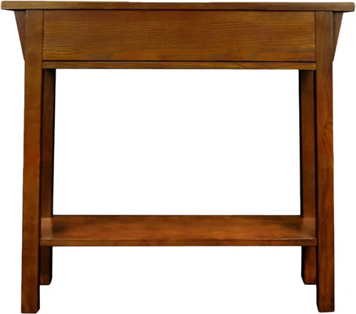 Miniatura 6 de Leick Home Mesa de Consola Mission, Madera Maciza, 1 Cajón de Almacenamiento, Estante de Exhibición Inferior, Profundidad Estrecha, Fácil Montaje