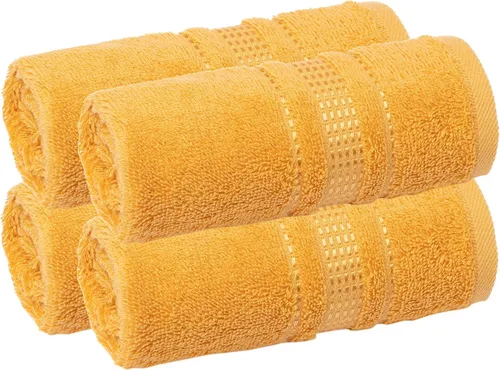 Miniatura 45 de Melissa Linen Toallas de Punta de Dedos Paquete de 4, 100% Algodón Turco, Toallas de Mano Pequeñas para Cuerpo y Cara, 12 x 18 pulgadas, Suaves