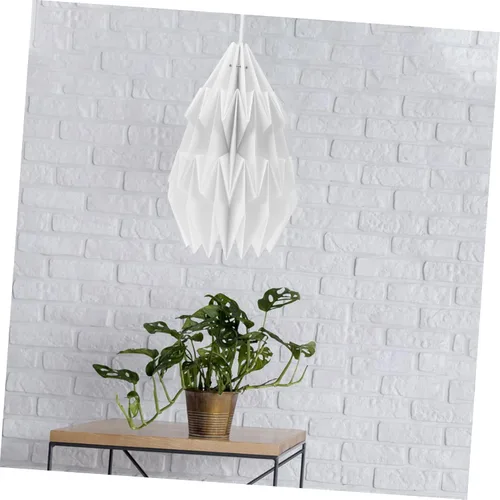 Miniatura 5 de Nórdico Simple diseño origami papel cubierta de luz pantalla hogar accesorio decorativo