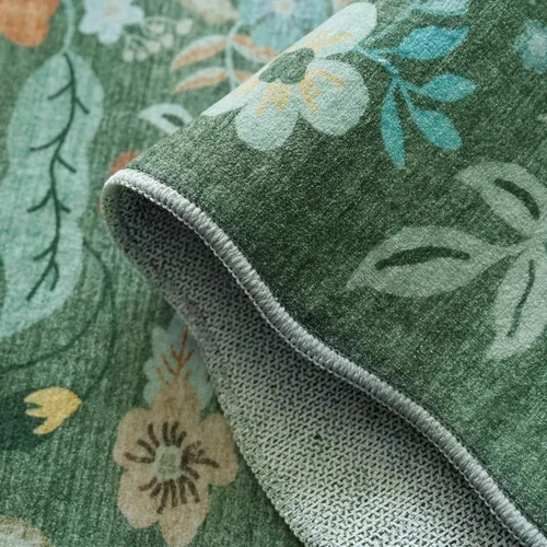 Miniatura 3 de Alfombra lavable, 2x6: fáciles de limpiar, resistente a manchas, antideslizante, no pierde pelo; para áreas de alto tráfico con mascotas, verde