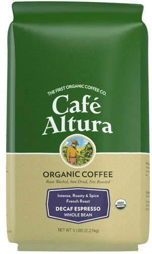 Miniatura 10 de Café Altura - Café orgánico en grano entero, expreso, bolsa de 5 libras
