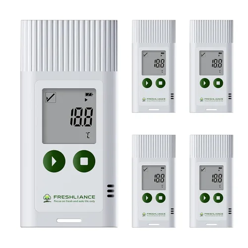 Miniatura 11 de Registrador de datos de temperatura USB Freshliance, termómetro digital LCD configurable para refrigerador con informe PDF o CSV, monitor