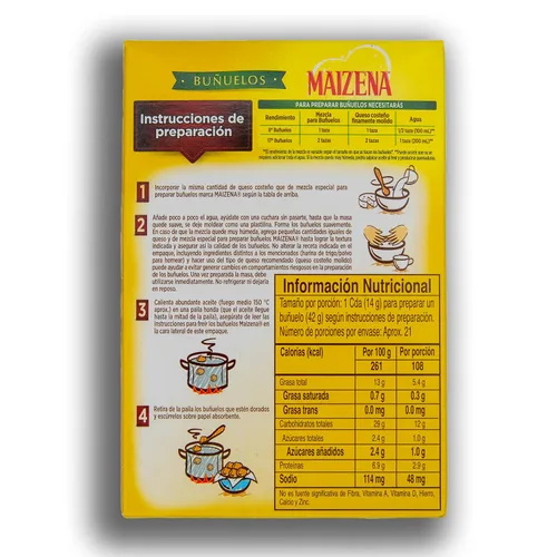 Miniatura 3 de Paquete Buñuelos Colombianos – Incluye 2 Cajas de Bunuelo Maizena 10.58 oz cada una y 1 Bolsa de Despensa Colombiana Rainbow Nonpareils o Sazon