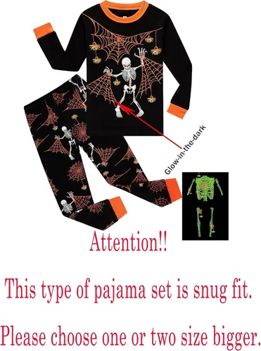 Miniatura 2 de Family Feeling Conjunto de pijama de 2 piezas para niños y niños pequeños, 100% algodón