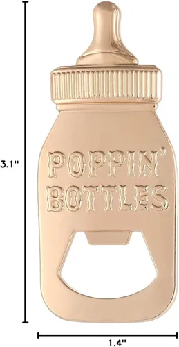 Miniatura 9 de Paquete de 48 abridores de botellas para baby shower, recuerdos de baby shower para invitados, bonitos abrebotellas con forma de poppin, recuerdos