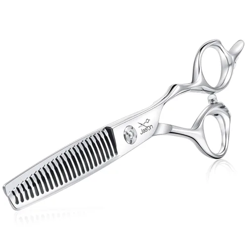 Miniatura 3 de JASON Juego de tijeras para el cabello de 6 pulgadas, tijeras de peluquería de oro negro + tijeras de textura plateada para mujeres y hombres