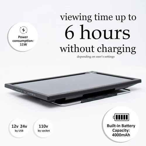 Miniatura 6 de TV de viaje de 16 pulgadas: tu mejor concentrador de entretenimiento portátil para automóvil, RV, camión y cocina, pantalla Full HD, entradas