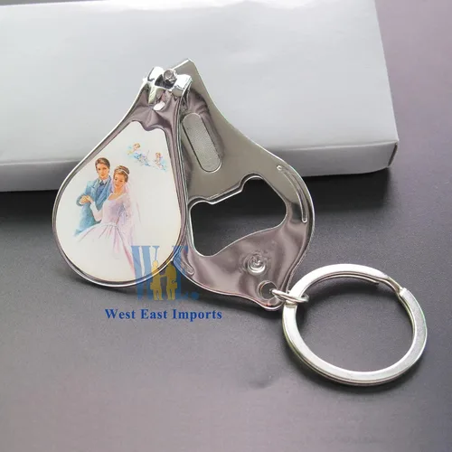 Miniatura 6 de 12 piezas de boda llavero favor Correo Clipper embotellador abridor Nuestro Boda