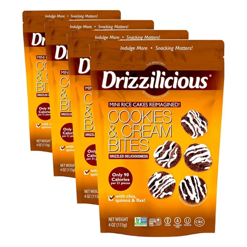 Miniatura 9 de Drizzilicious Mini Tortas de Arroz Sabor Tostada Francesa – Crisps de arroz, aperitivo saludable para adultos y niños, tortas de arroz saborizadas
