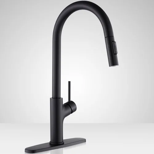 Miniatura 9 de Achelous Grifo de cocina negro y dorado con rociador magnético extraíble, grifos de fregadero de cocina de acero inoxidable extraíbles rv, de una