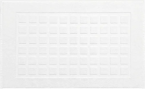 COTTON CRAFT Tapete para bañera – Azulejo esculpido, 100% algodón, ultra absorbente, de baja pelusa, 1000 GSM, tapete de baño de lujo – Alfombra de