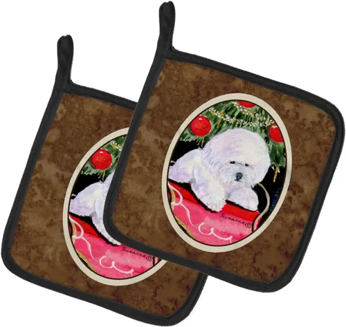 Miniatura 309 de Caroline's Treasures SS8617PTHD - Juego de soportes para ollas de cocina resistentes al calor, almohadillas calientes para horno para cocinar, Husky