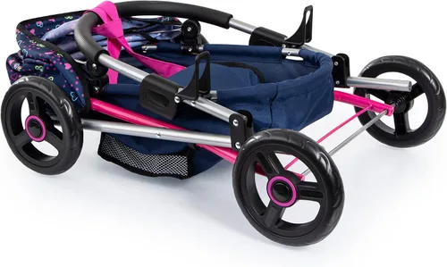 Miniatura 3 de Bayer Juego de cochecito y accesorios para cochecito de muñeca, muñeca de 18 pulgadas, azul, corazones rosados, incluye manta y bolsa de hombro