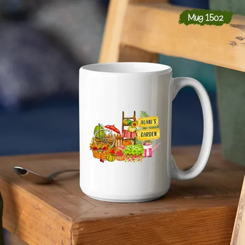 Miniatura 6 de Taza de cerámica de jardinero – Regalo de jardín vegetal personalizado con nombre del propietario del jardín – Taza de café de plantas para amantes