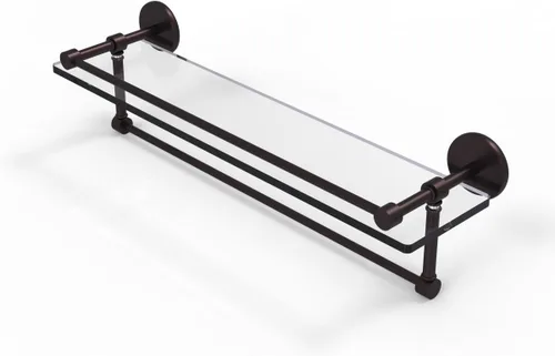 Allied Brass P1000-1TB/22-GAL-ABZ P 1000 1 Tb Gal - Estante de cristal para toallero, 22 pulgadas, bronce antiguo