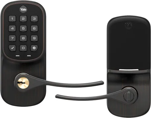 Miniatura 17 de Yale Assure - Manija electrónica de puerta con pantalla táctil, teclado no conectado de níquel satinado que proporciona entrada sin llave con código