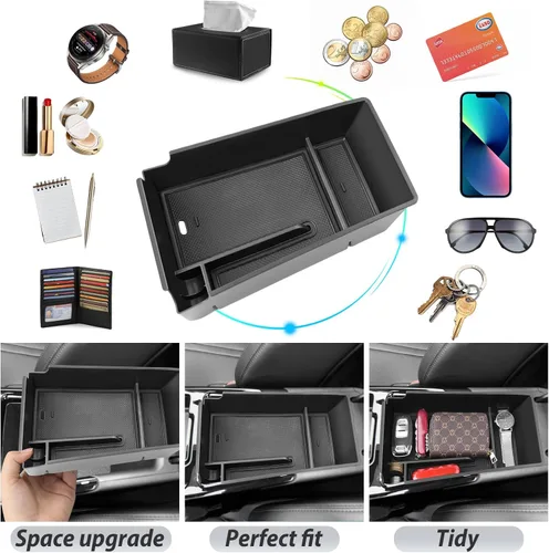 Miniatura 2 de SKTU para 2021 2022 2023 2024 Kia K5 Organizador de Consola Central 2023 2024 K5 Caja de Almacenamiento Organizador Contenedor Reposabrazos Inserto