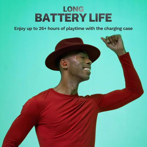 Miniatura 12 de JLab Go Air Pop+ Auriculares Verdaderamente Inalámbricos, Auriculares Intraaurales, Auriculares Bluetooth, 35H de Tiempo de Reproducción, Menta