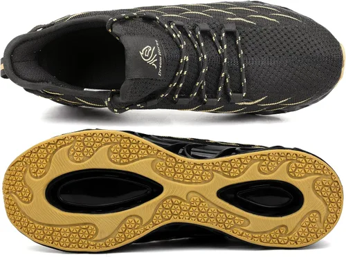Miniatura 2 de Zapatos de trabajo ligeros para hombre, zapatos indestructibles con punta de acero, zapatos de seguridad de malla transpirable a la moda, zapatos
