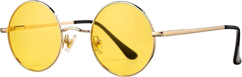Miniatura 8 de PORADAY Circle Lennon - Gafas de sol redondas polarizadas estilo hippie pequeño círculo