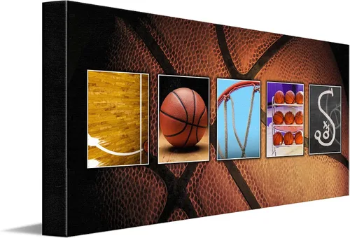 Miniatura 48 de Personal-Prints Decoración personalizada de baloncesto o regalo para el jugador de baloncesto, entrenador o liga. Regalo de arte de pared