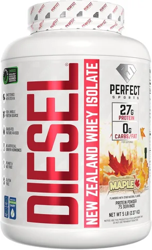 Miniatura 28 de PERFECT SPORTS Diesel 100% aislado de proteína de suero de Nueva Zelanda Endulzado con stevia, sin ingredientes artificiales, apto para dieta Keto