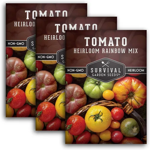 Miniatura 11 de Heirloom Rainbow Mix - Semillas de tomate para plantar, mezcla de semillas coloridas de variedades de reliquia, tomates de jardín de alto