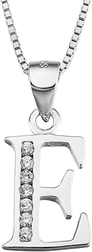 Dijes personalizados para collar colgante con las 26 letras del alfabeto, circonita cúbica, plata esterlina S925.