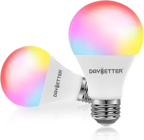 Miniatura 12 de DAYBETTER Bombillas inteligentes, bombilla Alexa, bombillas WiFi, bombilla RGBCW que cambia de color A19 9W 800LM, bombillas inteligentes que