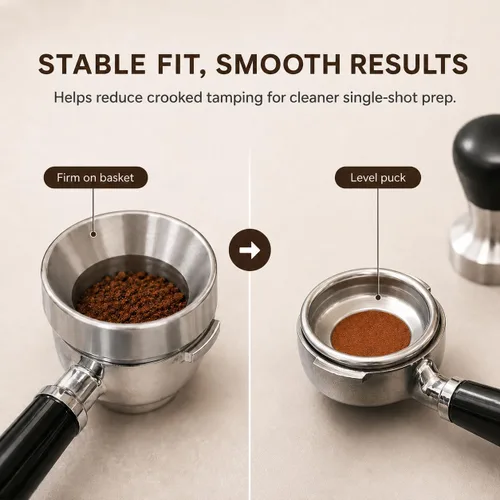 Miniatura 5 de YOLOYO - Embudo dosificador de espresso de 1.614 in compatible con La Marzocco 1 taza 0.25 oz y VST 0.25 oz cesta de un solo disparo, embudo
