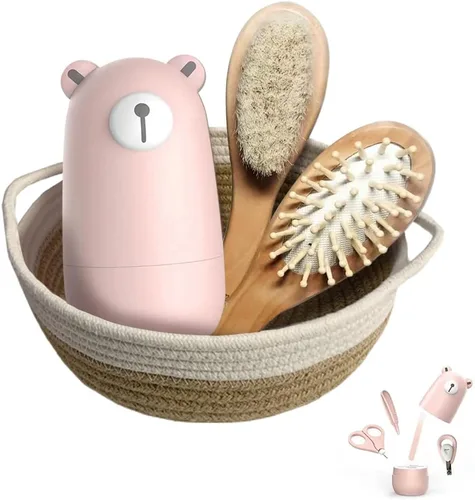 Miniatura 16 de Juego de cortaúñas para bebé, kit de uñas para bebé con bonito estuche, manicura infantil y pedicura para cuidado de la salud para recién nacidos