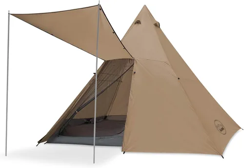 Miniatura 7 de KAZOO - Tienda de campaña familiar grande, impermeable, tipi, tiendas con habitación de 8 personas, tienda de tipi, armado instantáneo, Blanco sucio