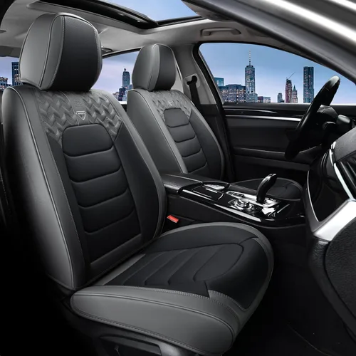 Miniatura 38 de FLORICH Fundas de asiento delantero, 2 piezas, fundas de asiento para automóviles, fundas de asiento universales de cuero de lujo, accesorios