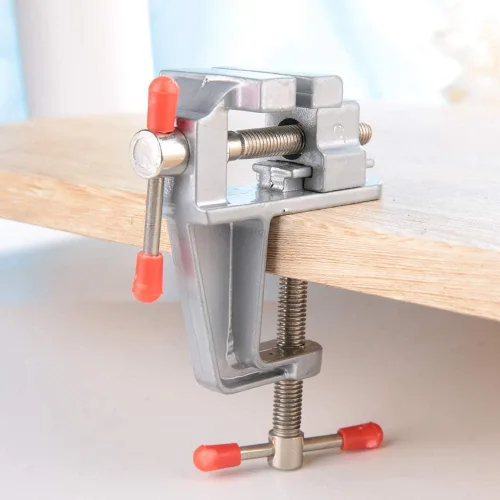 Miniatura 4 de Mini tornillo de banco de mesa, Mini abrazadera de mesa de joyero, Mini abrazadera de mesa Vice de banco pequeño, Soporte de banco de trabajo